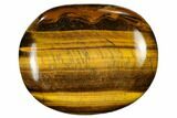 Polished Tiger's Eye Palm Stone - South Africa #115551-1
